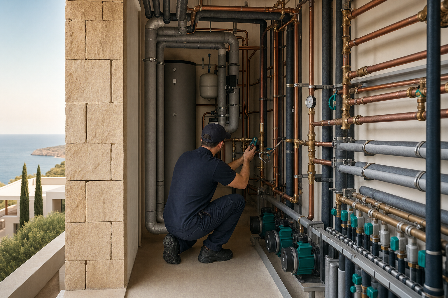 Plumbing installation in a refined property environment
